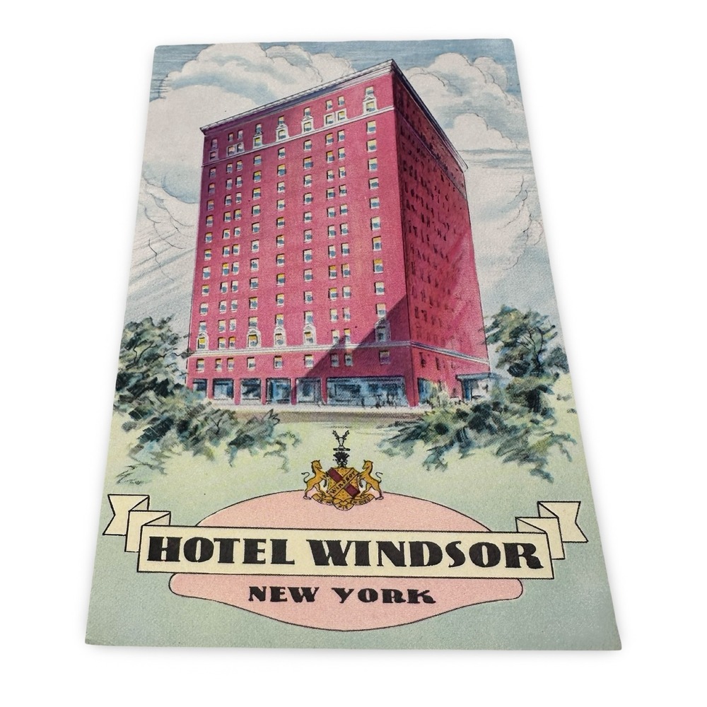 Vintage Hotel Windsor New York City Unused New Postcard Manger Hotel NYC 1950s